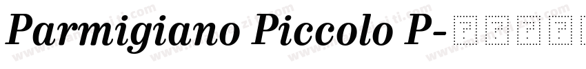 Parmigiano Piccolo P字体转换